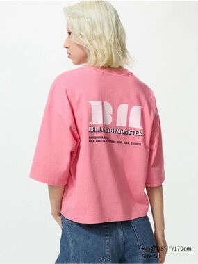 PINK UNIQLO BabyMonster UT Oversized Graphic T-shirt